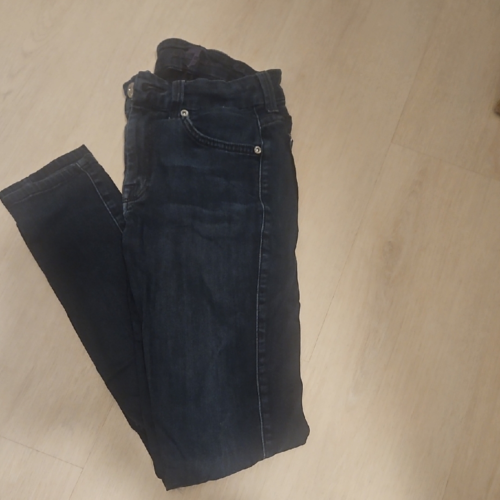 7 For All Mankind Black Skinny Jeans